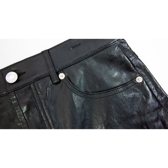 Helmet Lang Black Lamb Leather Mini Skirt Women's Size 2 - Picture 9 of 11